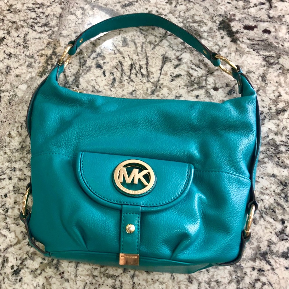 Michael Kors Turquoise Fulton Shoulder Bag